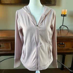 CK Performance Hooded, Zip-up Jacket. Pale Pink. Size M